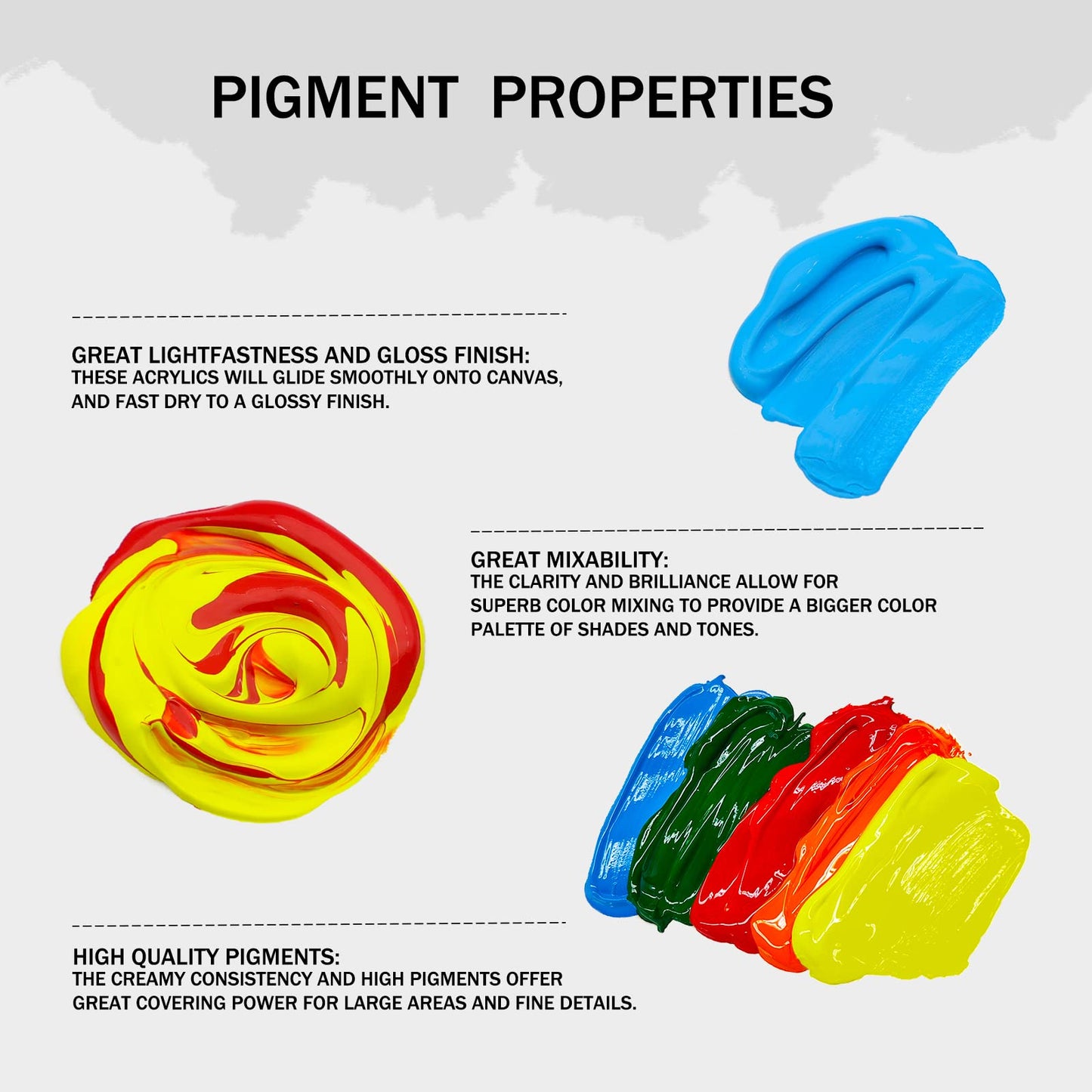 Artecho Acrylic Paint Set 48x59 ml, Waterproof and Lightfast, Quick Drying, perfect for Canvas, Paper, and Fabrics.