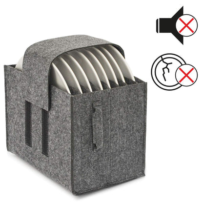 DuneDesign 2-piece set: RV felt plate holder & cup holder for camping - glass holder RV plate organizer cabinet dish storage RV organization system caravan campervan gadgets camper