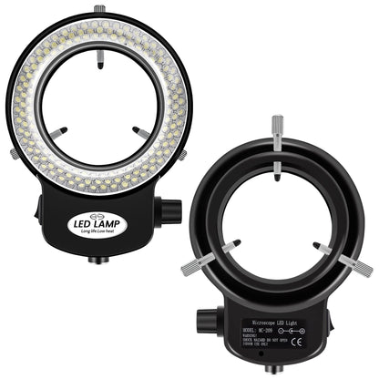 Jevina 144 LED Microscope Ring Light Ring Light 0-100% Adjustable Lamp for Microscope Ring Illumination