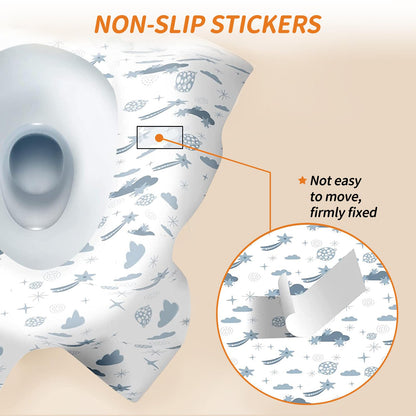 YIHATA 20 Pack Disposable Toilet Seat Covers for Kids and Adults. Universal Potty Training Liners for Toilet Seats. Individually wrapped for travel convenience.