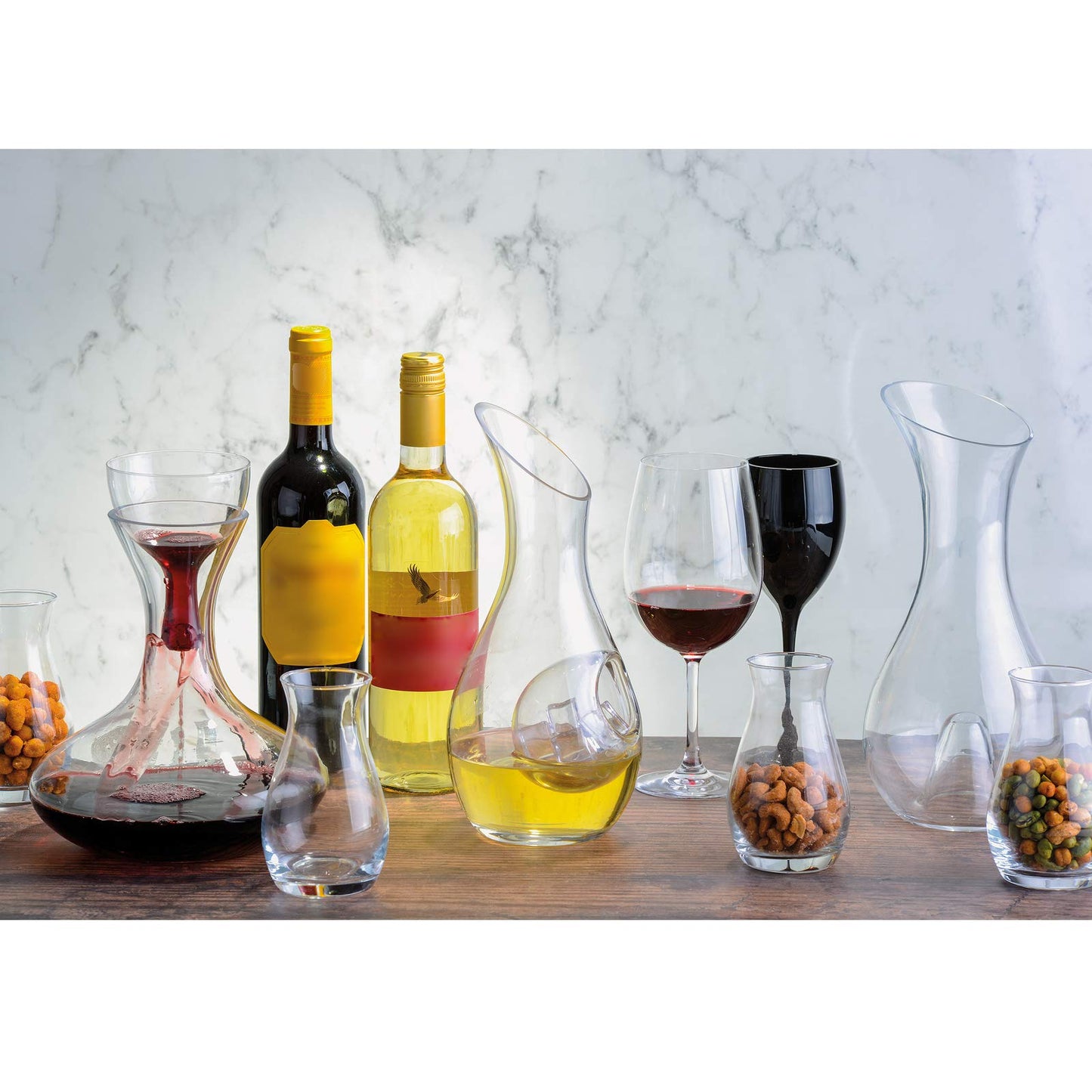 Artland Sommelier White Wine Cooling Carafe - 1050 ml glass decanter with elegant ice chamber, perfect for Chardonnay and Sauvignon Blanc.