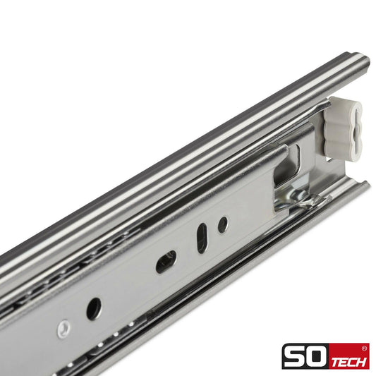 SOTECH 2 pairs (4 pieces) full extension slides KV1-45-H45-L600-NF 600 mm (retracted) telescopic ball bearing slide load capacity 45 Kg