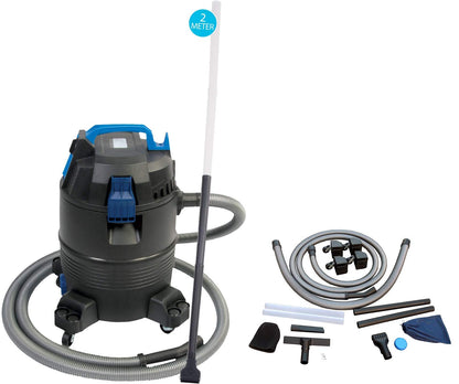 AquaForte Wet/Dry Vacuum - 1400 watts - Plastic tank - 35 liters - 4m hose - Pond and pool cleaning, Black