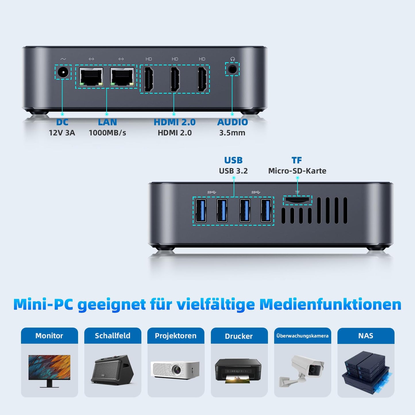 DreamQuest Mini PC with Windows 11 Pro pre-installed, Intel 12th Gen N95 (up to 3.4GHz), 16GB DDR4 RAM, 512GB M.2 SSD. Micro desktop computer with 4K HDMI, USB 3.2, Gigabit Ethernet, WiFi 5. Perfect for business and home theater.