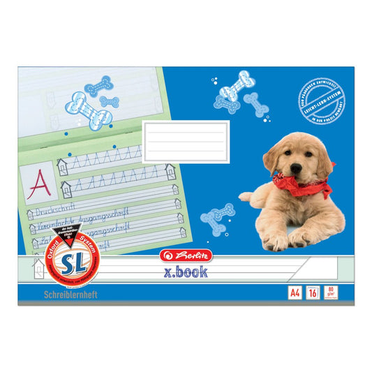 Herlitz notebooks (A4/16 lines, SL format for 1st grade).