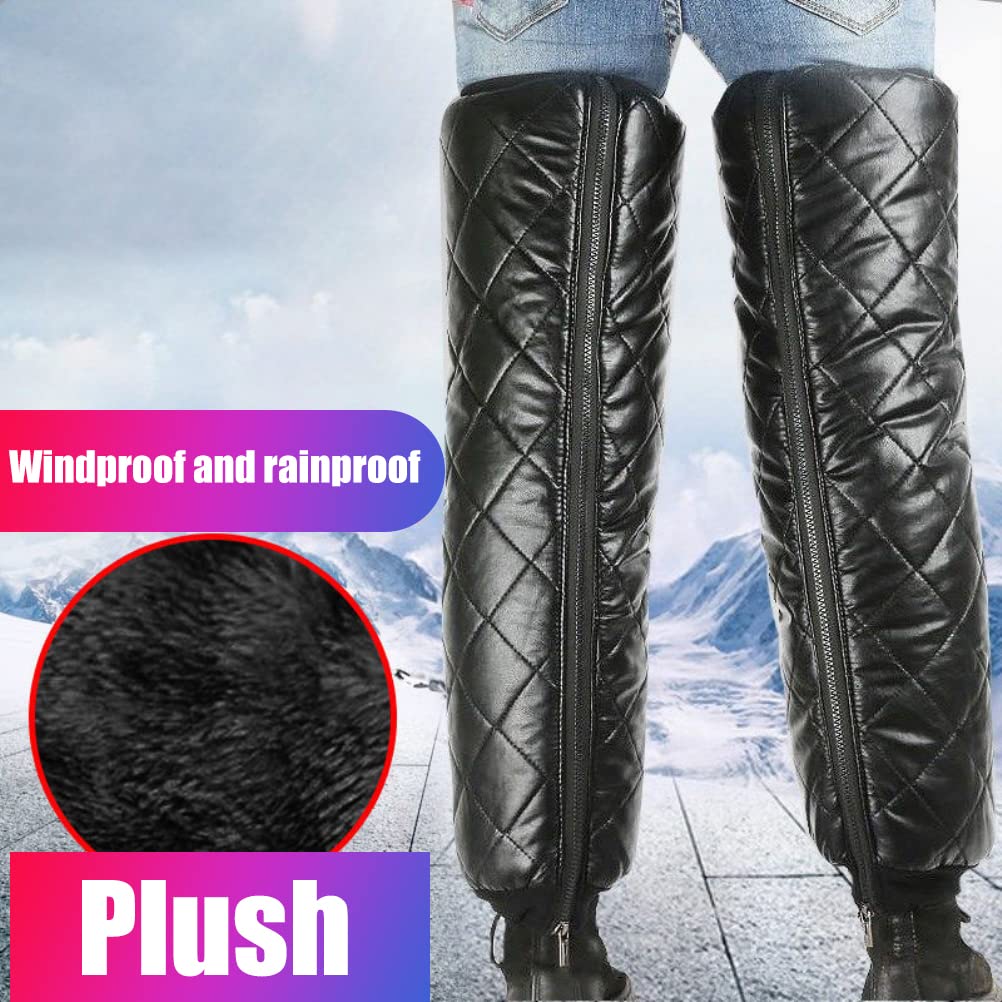 Bozaap Windproof Leg Gaiters, Motorcycle Warm Knee Protectors Cover Winter Warm Leggings Covers Motorcycle Bike Winter Ski