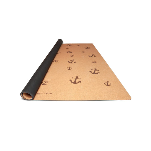 Secoroco cork play mat. Non-toxic crawling mat for babies and kids. Anchor design, 160x110 cm.