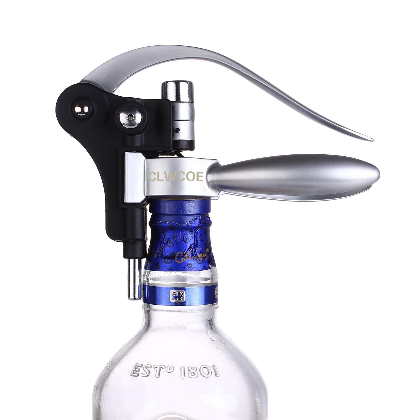 CLWCOE corkscrew, wine opener with gift box, sommelier sets with bottle opener, wine aerator, foil cutter, wine pump, bottle stoppers, drip rings, wine stopper pourers, replacement screws for wine.