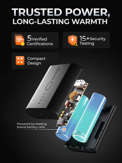 ORORO Men's Heated Vest with Powerbank, Up to 10 Hours of Heat - Charger Not Included (Neutral Black, M)