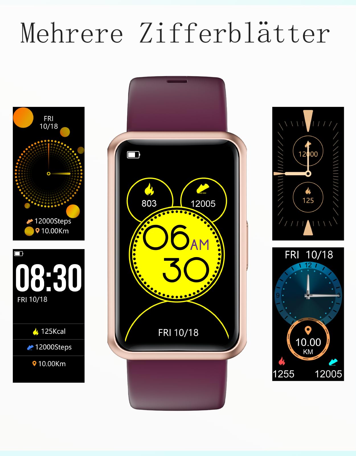 HUAKUA Pedometer Watch (No app or phone required) 1.47 Inch Touchscreen Simple Smartwatch Fitness Tracker with Calorie Counter, Sleep Monitor, Stopwatch Water resistant IP68, Timer Fitness Watch for Walking Running