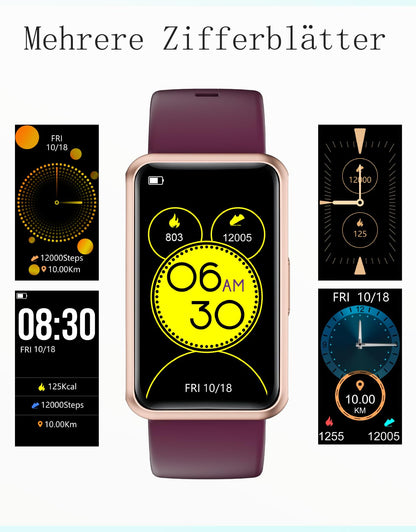 HUAKUA Pedometer Watch (No app or phone required) 1.47 Inch Touchscreen Simple Smartwatch Fitness Tracker with Calorie Counter, Sleep Monitor, Stopwatch Water resistant IP68, Timer Fitness Watch for Walking Running