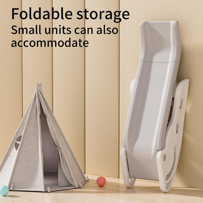 Gupamiga Slide Outdoor and Indoor for Kids with Handles, Extra Long Slide Slope and Non-Slip Stairs, High Strength, Easy Assembly and Foldable, Children's Slide for Ages 3+ (white)