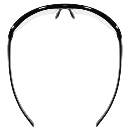 uvex sportstyle 802 V - Sports glasses for men and women - photochromic - fog-free - black/smoke - one size