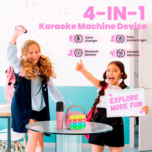 Karaoke microphone, children's karaoke machine, gifts for girls - mini karaoke machine - kids karaoke with microphone - birthday gift Children's Day - toys for 3 4 5 6 7 8 9 10+