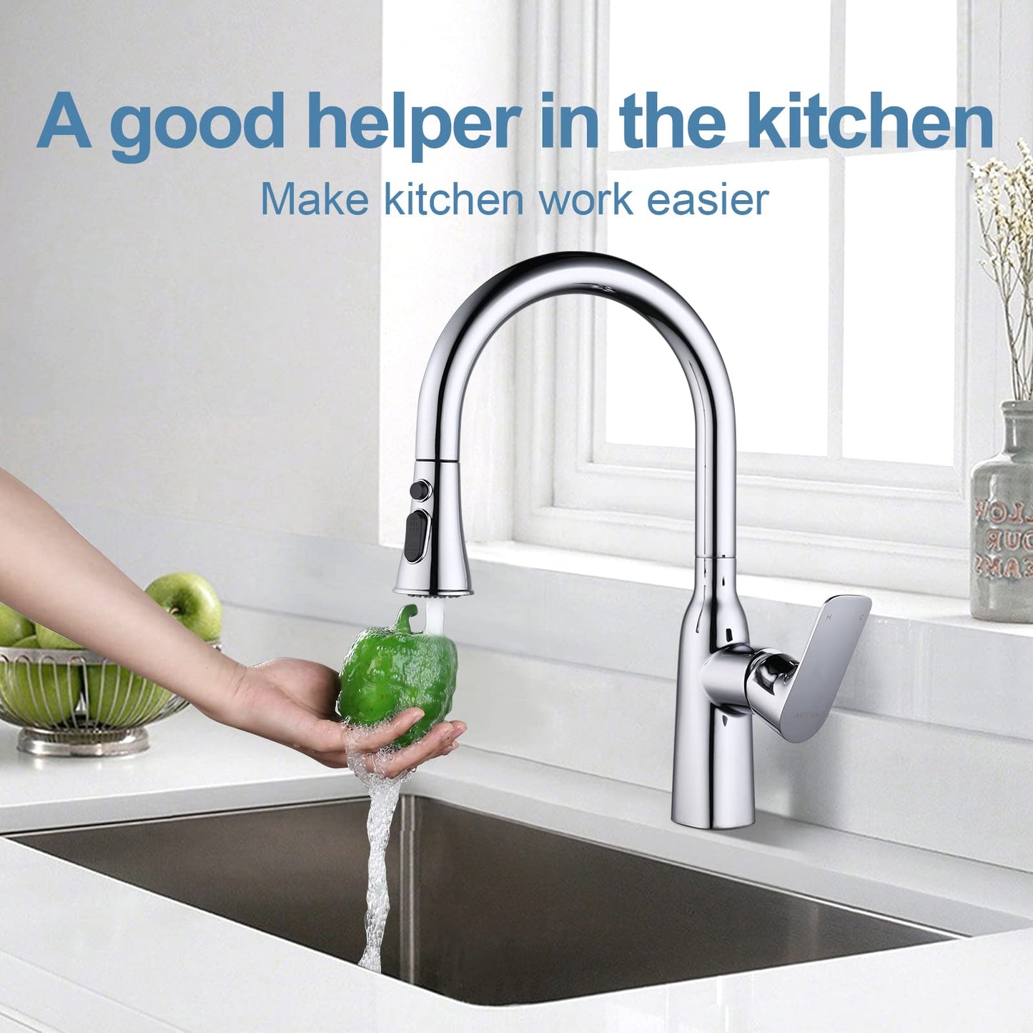 ARCORA kitchen faucet pull-out kitchen faucet 360° swivel sink faucet for kitchen sink mixer tap single-handle sink mixer