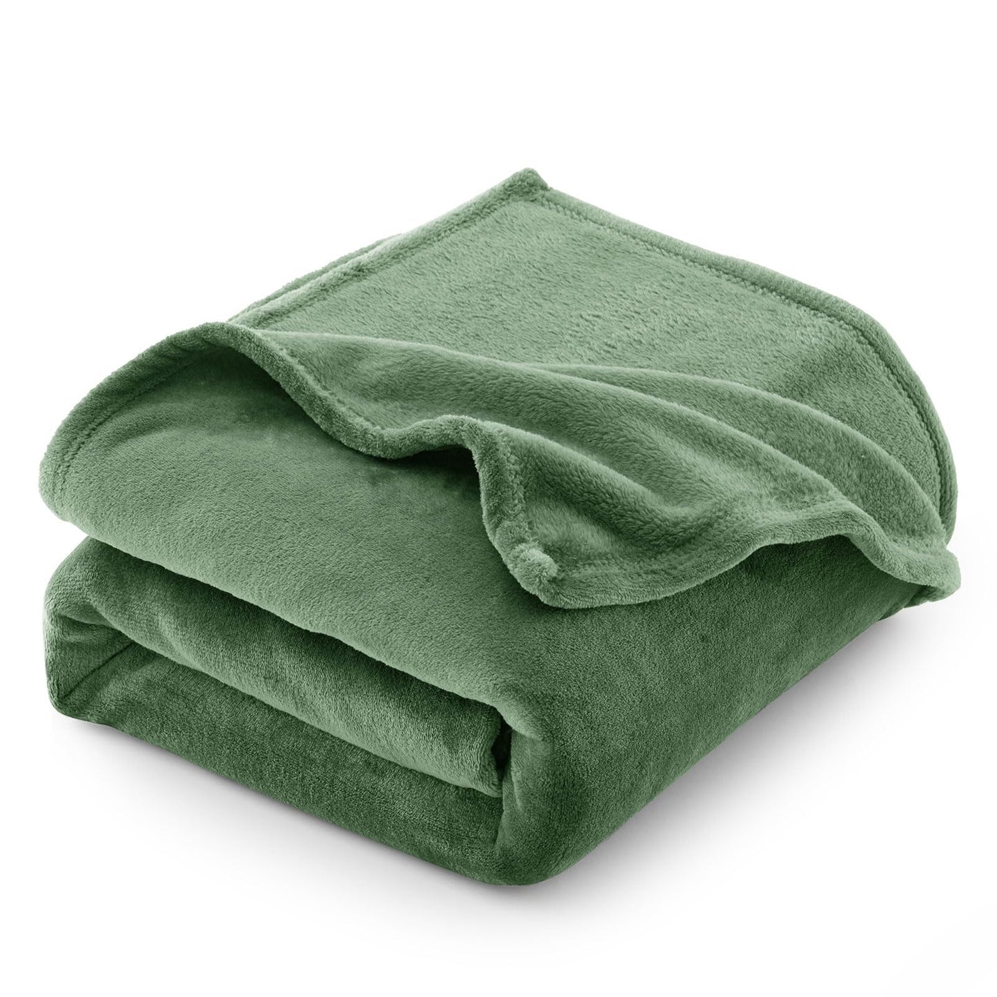 CozyLux cuddly blanket plush blanket large XXL 220x240 cm for 4 seasons - soft/warm/light sofa blanket living room blanket couch blanket for bed/sofa/couch, flannel fleece blanket 240x220 cm green