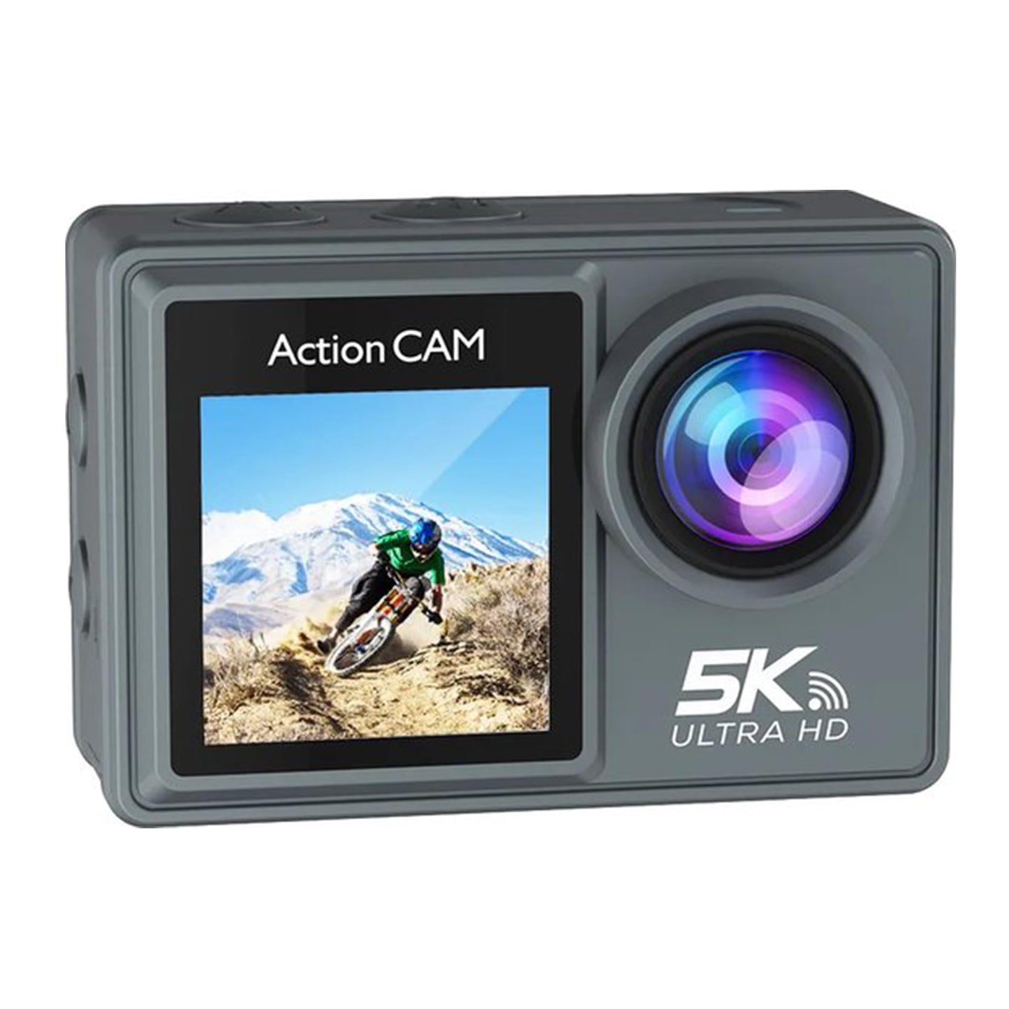 Lipa AT-M40R 5K Action Camera IPS Wifi - Waterproof action camera - IMX sensor - 21 accessories - 5K resolution - Dual screen - Mic USB connection - SD up to 256GB - Remote control - 4K 60FPS - EIS