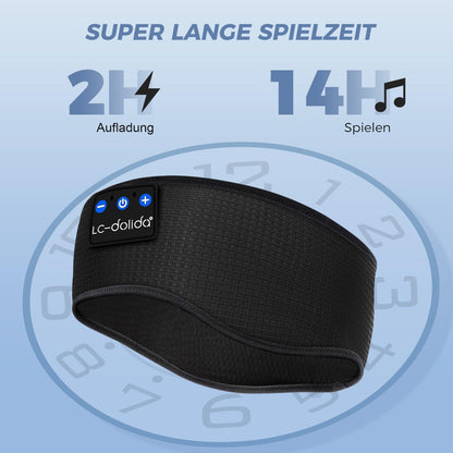 LC-dolida Sleep Headphones Bluetooth 5.4, Sleep Headband Headphones, Headband Sleep Mask, Sports Headphones for Music while sleeping for Sports, Jogging, Yoga, Travel.