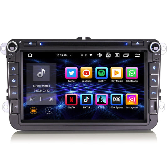 8-Core [4G+64G] Android 12 car radio for VW Golf Passat Jetta Polo Sharan Touran Tiguan T5 GPS navigation Carplay Android Auto DSP Bluetooth 5.0 A2DP DVB-T2 WiFi DAB+ IPS