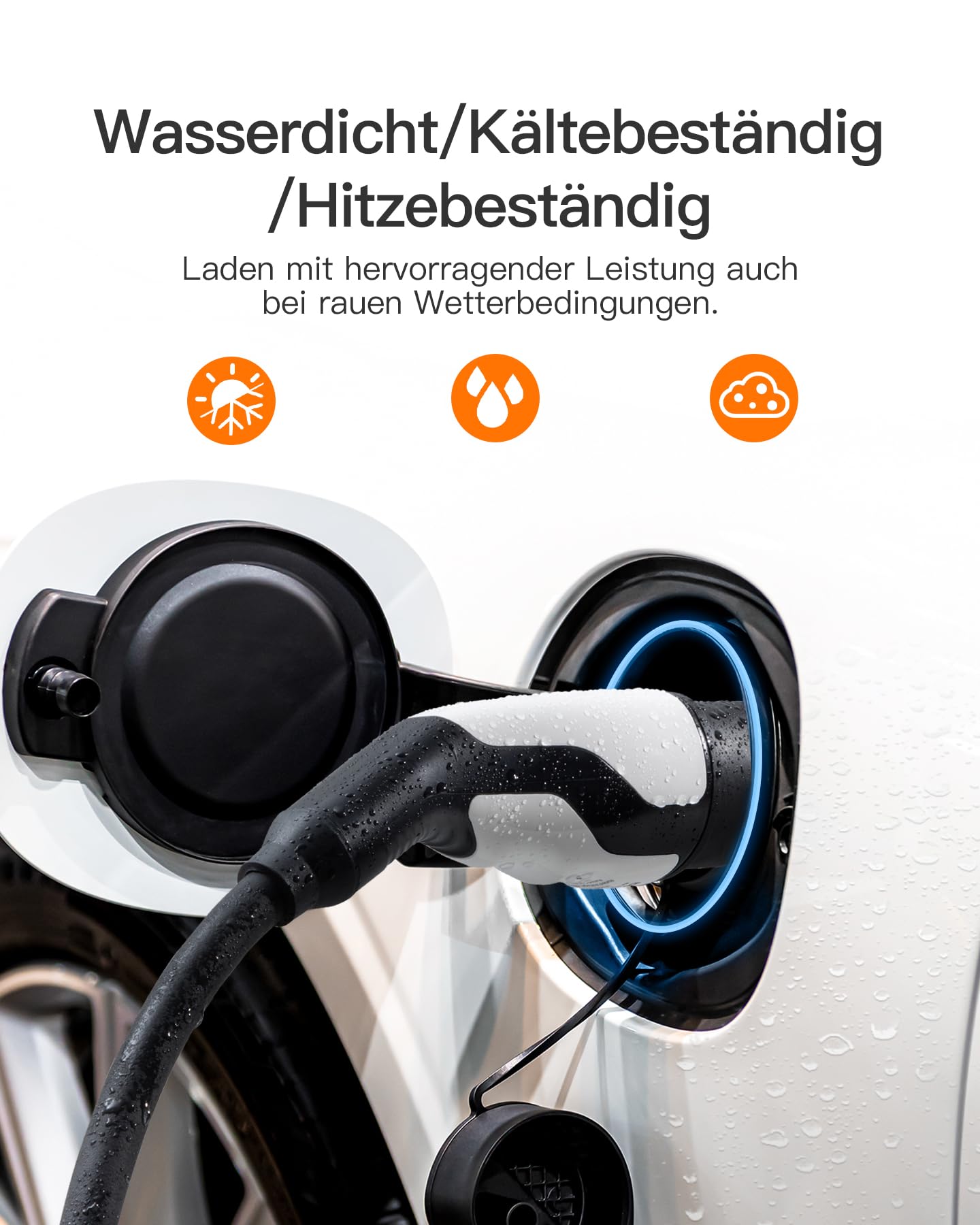 Tomons Type 2 charging cable, 22KW 5M 32A 3-phase, electric vehicle Type 2 for EV/PHEV, Type 2 to Type 2 EV with carrying bag and microfiber cloth for Model S/3/X/Y, ID.3, ID.4.