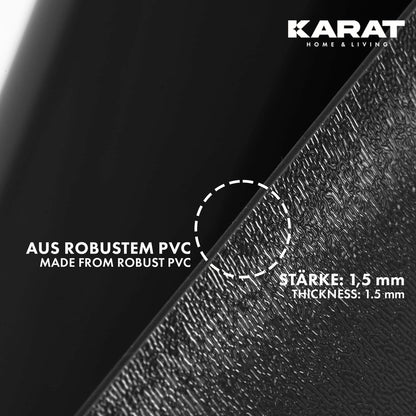 KARAT Floor Protection Mat for Hard Floors - Neo - Floor Protection Mat for Office Chair for Parquet Laminate Floor Mat Office Chair - Thickness: 1.5 mm (Black, 114 x 500 cm)