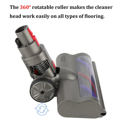 Replacement Direct Drive Clean Head Turbine Brush Floor Accessories for Dyson V7, V8, V10, V11, V15 vacuums for low-pile carpets and hard floors.