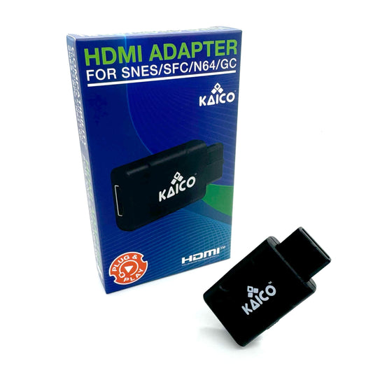 Kaico Gamecube HDMI and N64 HDMI Adapter for S-Video and Composite - Compatible with Nintendo N64, Super Nintendo SNES, Famicom, and Gamecube - Easy plug & play solution.