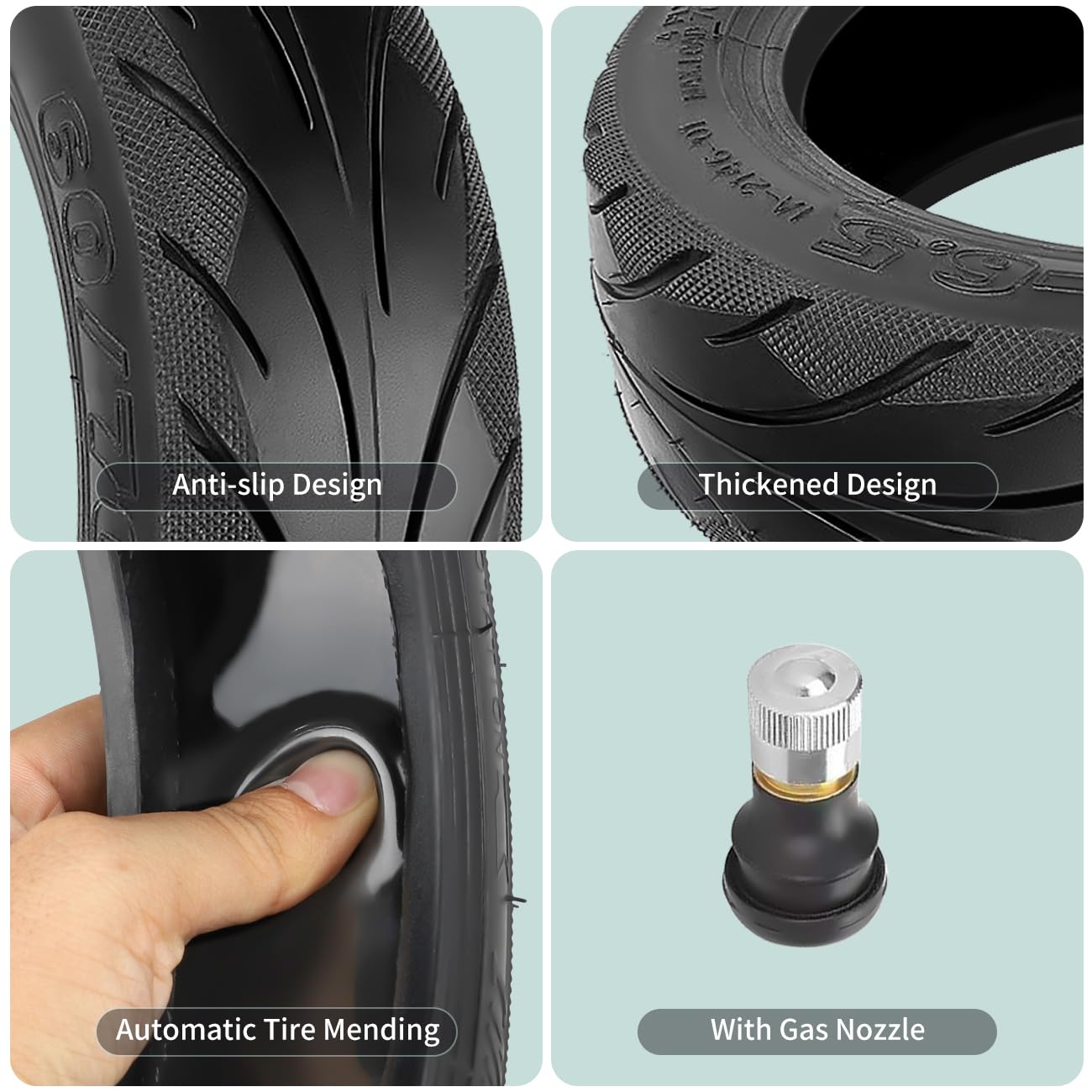 Prodrone Max G30 Self-repairing tire, 60/70-6.5 Self-repairing tire for Segway Ninebot Max G30D 2 / G30D / G30E / G30E 2 / G30P / G30LP Scooter Tire (Self-repairing*2)
