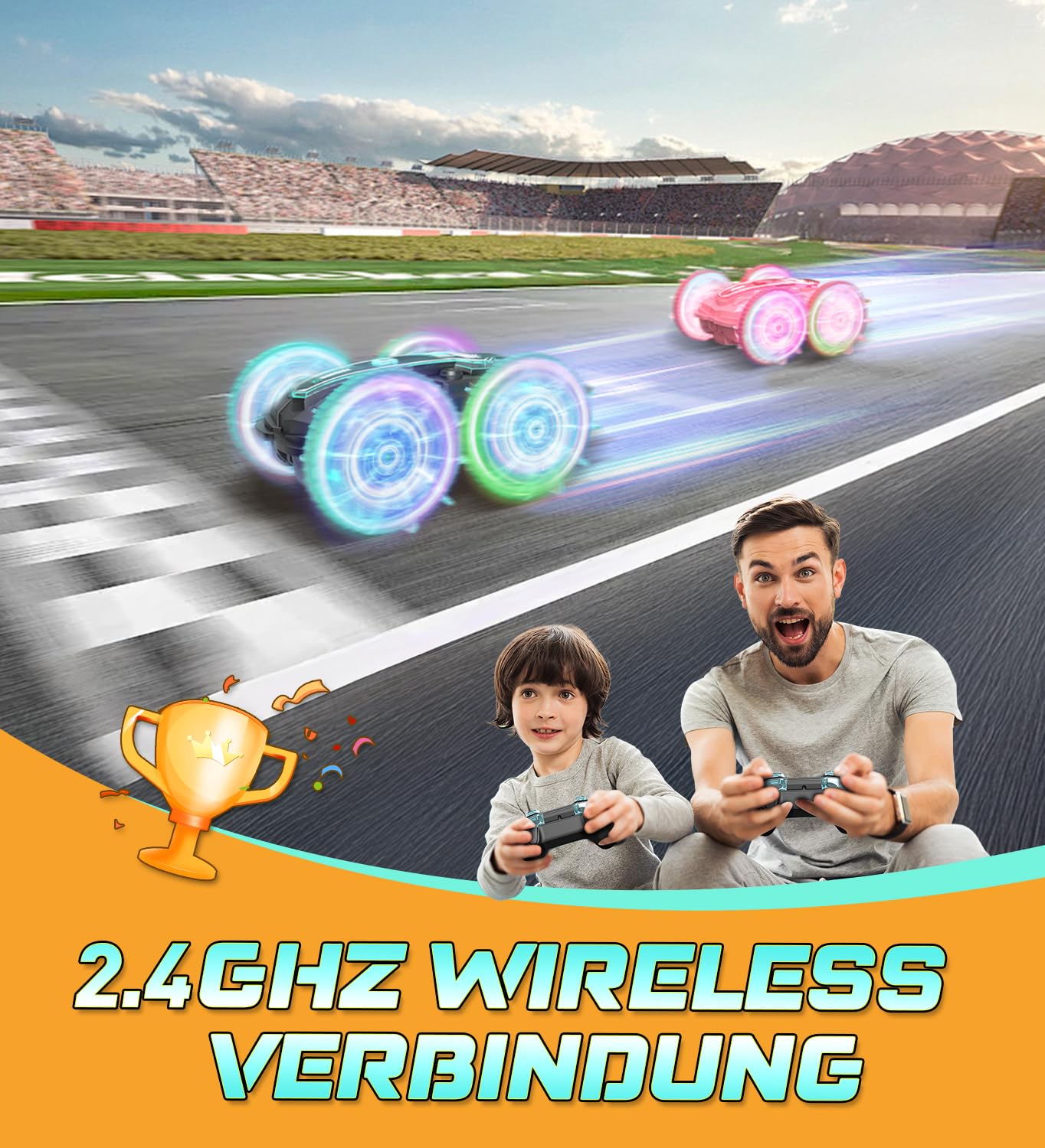 Amphibious Remote Control Car 3+ Years, RC Car Toy for Boys Ages 3 4 5 6 7 8 9 Years Christmas Gift Boy 3+ Years Outdoor Games for Children Beach Water Toy