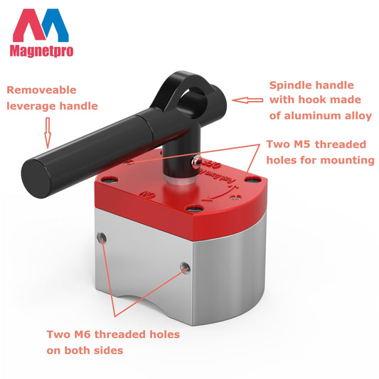 Magneticpro Multi-purpose Switching Magnets, Lifting Magnet with 300 KG Holding Force, ON/OFF Magnets for Lifting, Positioning, Editing & Welding, Liquid Filtration, Automation, Metal Separation