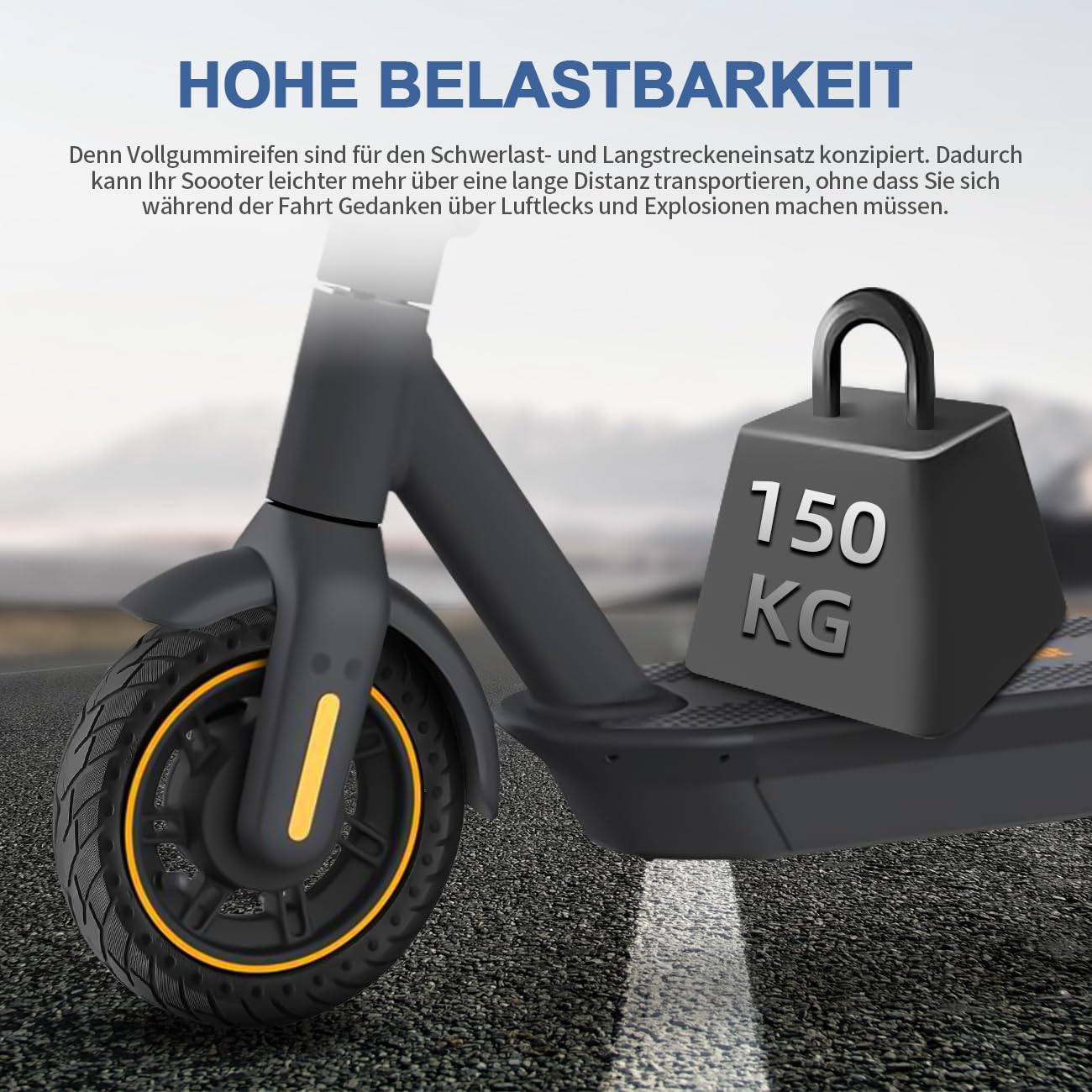 Prodrocam 10 x 2.5 solid rubber tires 60/70-6.5 for Segway Ninebot Max G30 electric scooter 10 inch replacement wheels for scooter (1 piece)