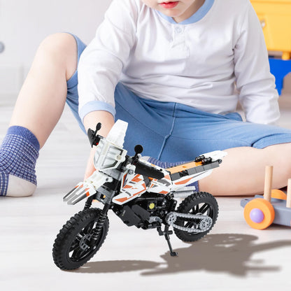 CASAFUNY Motorcycle Compatible with Lego Technic, 1:8 City Car Toy 434-piece model with Rotating Wheels Sticker, Birthday Gift for Boys and Girls aged 8 9 10 11 12 years old, White
