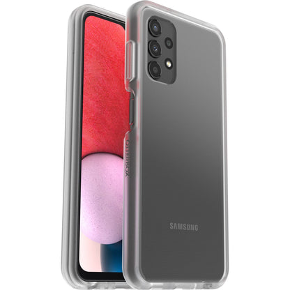 OtterBox case for Samsung Galaxy A13 Prefix Series - transparent, ultra-thin, pocket-friendly, raised edges protect camera and screen, compatible with wireless charging.