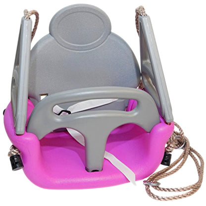 Convertible baby swing seat 3in1 for ages 3 to 12 I Toddler I adjustable I gray pink I Toddler swing seat