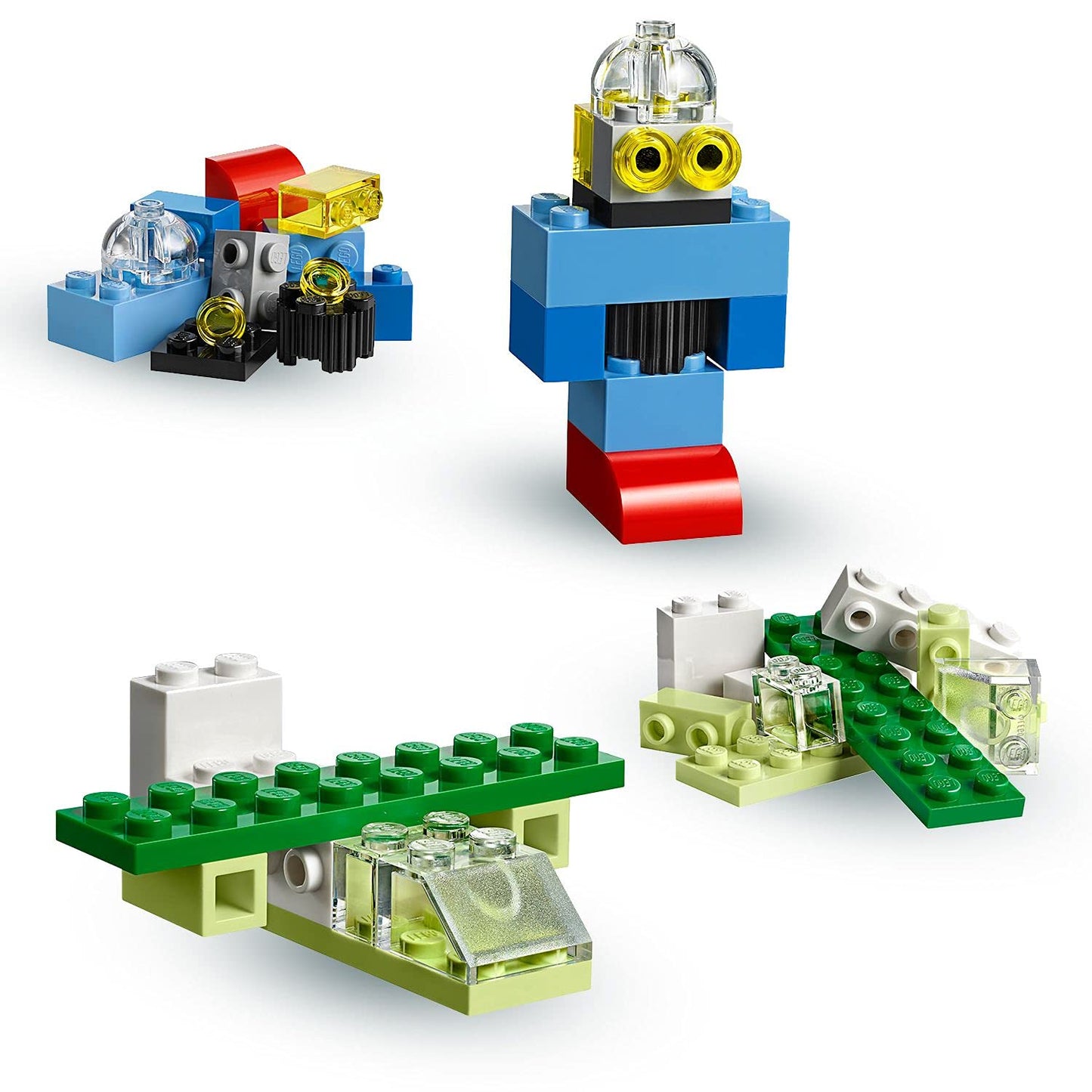 LEGO 10713 Classic Bricks Starter Kit & 11023 Classic Green Baseplate, square baseplate with 32x32 studs as a foundation for constructions and for additional sets.