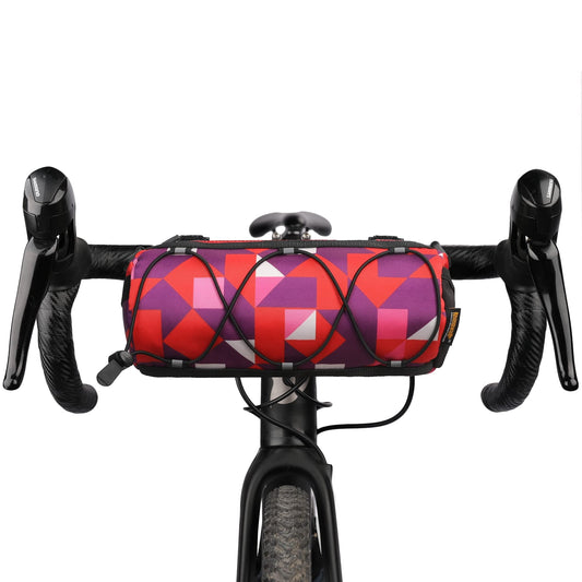 Rhinowalk handlebar bag for bike, front bike bag, bike basket, mountain bike, road bike, commuter shoulder bag, professional bike accessories, camouflage red.