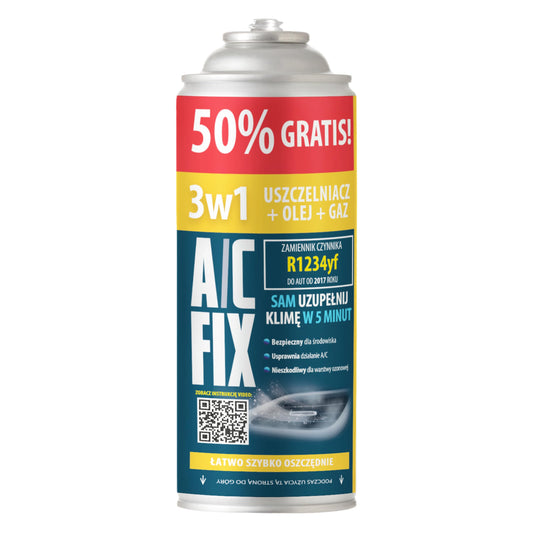 A/C FIX 3in1 R1234yf refrigerant replacement gas - car cooling agent - gas bottle 2x235 g car air conditioning refill set - RV - air conditioning hose - air conditioning manifold - ECO