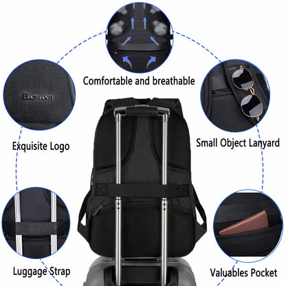 BAOMANYI backpack for men, large school backpack for teenage boys, 18.4 inch waterproof laptop bag, big notebook school bag for work, travel, business, school backpack.