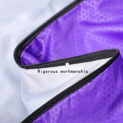 Coolzon sleeping bag for outdoor camping 3-4 seasons, adult rectangular sleeping bag small pack size ultralight carrying bag, soft thick and warm for outdoor camping, travel, hiking, purple.