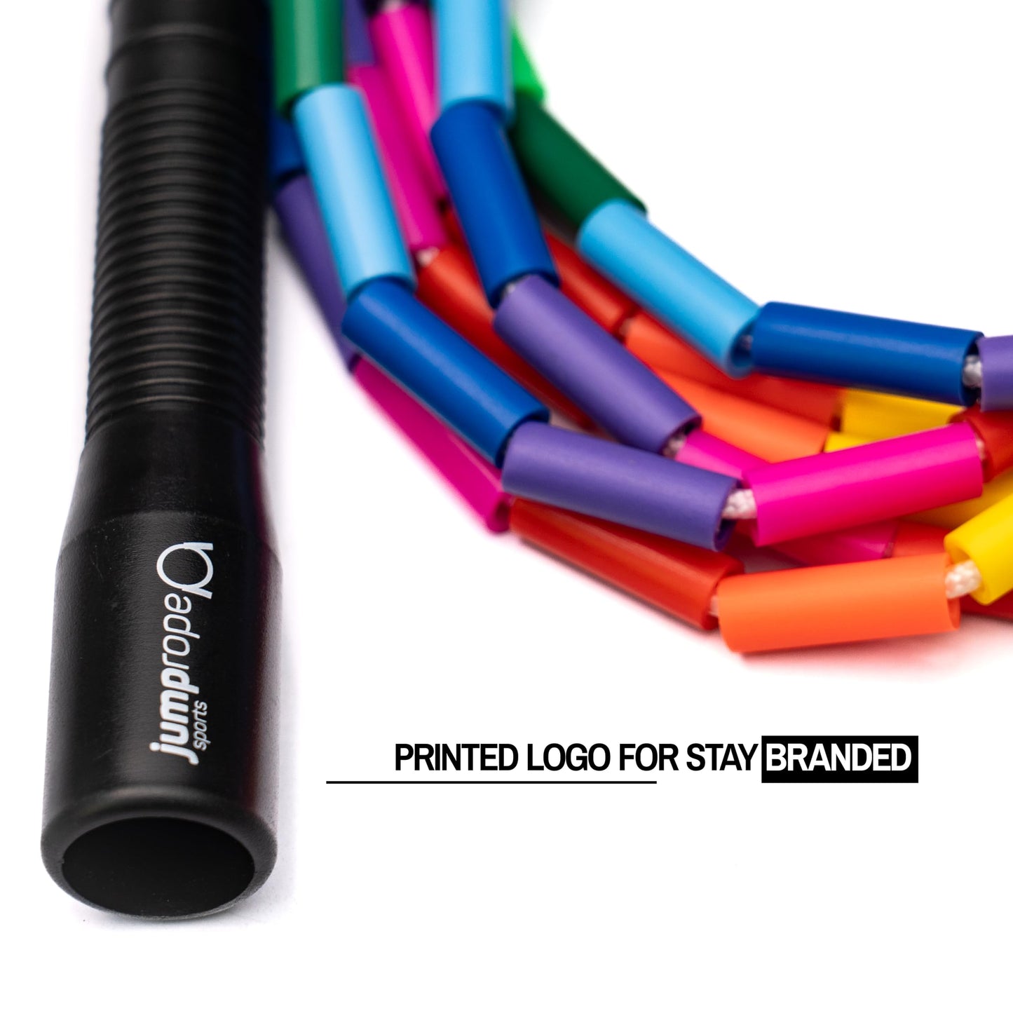 Professional Rope Skipping Competition Jump Rope Freestyle Bead - Adjustable length (RAINBOW, 3.0m)