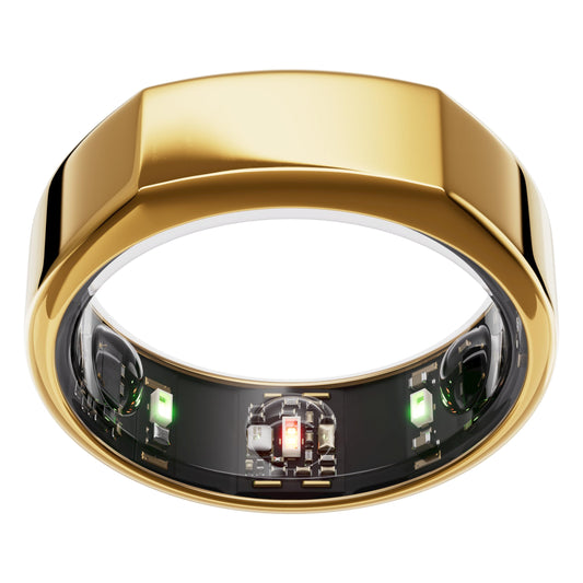 OURA Gen3 Heritage Smart Ring - Size 13, Gold | Wearable for sleep, heart rate, and fitness tracking - Up to 7 days battery life - Compatible with iOS/Android - Determine your size before purchasing.