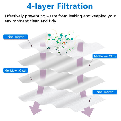 Replacement vacuum bags for Roborock Saros 10/10R/Qrevo/Q RevoS/Qrevo Pro/Plus/MaxV/Master/Curv/Edge/S8 MaxV/S8 Max Ultra robot vacuum, 2.7L disposable bags with large capacity, 14 pieces.