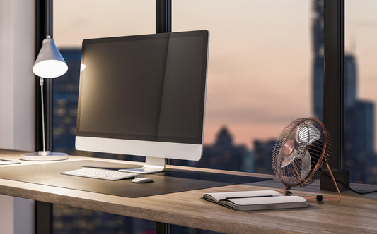 Stagecaptain TV-60U MkII 6" USB desk fan - perfect for desks and small living spaces - 6" fan blade - made entirely of sturdy metal - infinitely adjustable angle - powered by USB port