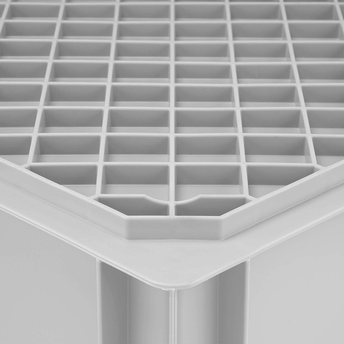 1a-TopStore Euro stacking box EB-628, 600x400x280 mm (LxWxH), reinforced ribbed bottom, grey similar to RAL7001, made of polypropylene, food-safe, 2 handles, approx. 54 liters volume.