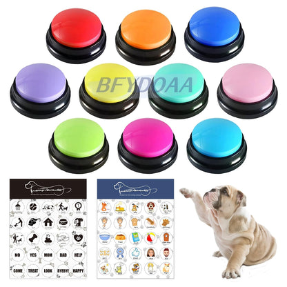 BFYDOAA 10x Voice Recording Buttons for Dogs, Communication Buttons, Record-Reply Buzzer, 30-sec Recording & Playback, for Kids, Learning Game, Pet Training