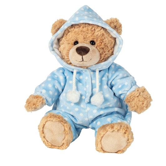 Teddy Hermann 91387 Teddy Bear Pajama Bear Blue 30 cm, Stuffed Animal, Plush Toy