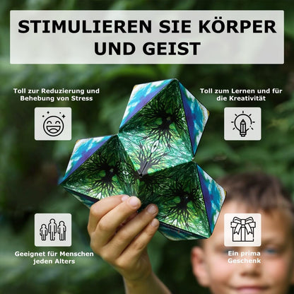 SHASHIBO Shape Shifting Box - Award-winning, patented fidget cube with 36 rare earth magnets - transforms into over 70 shapes (Confetti)