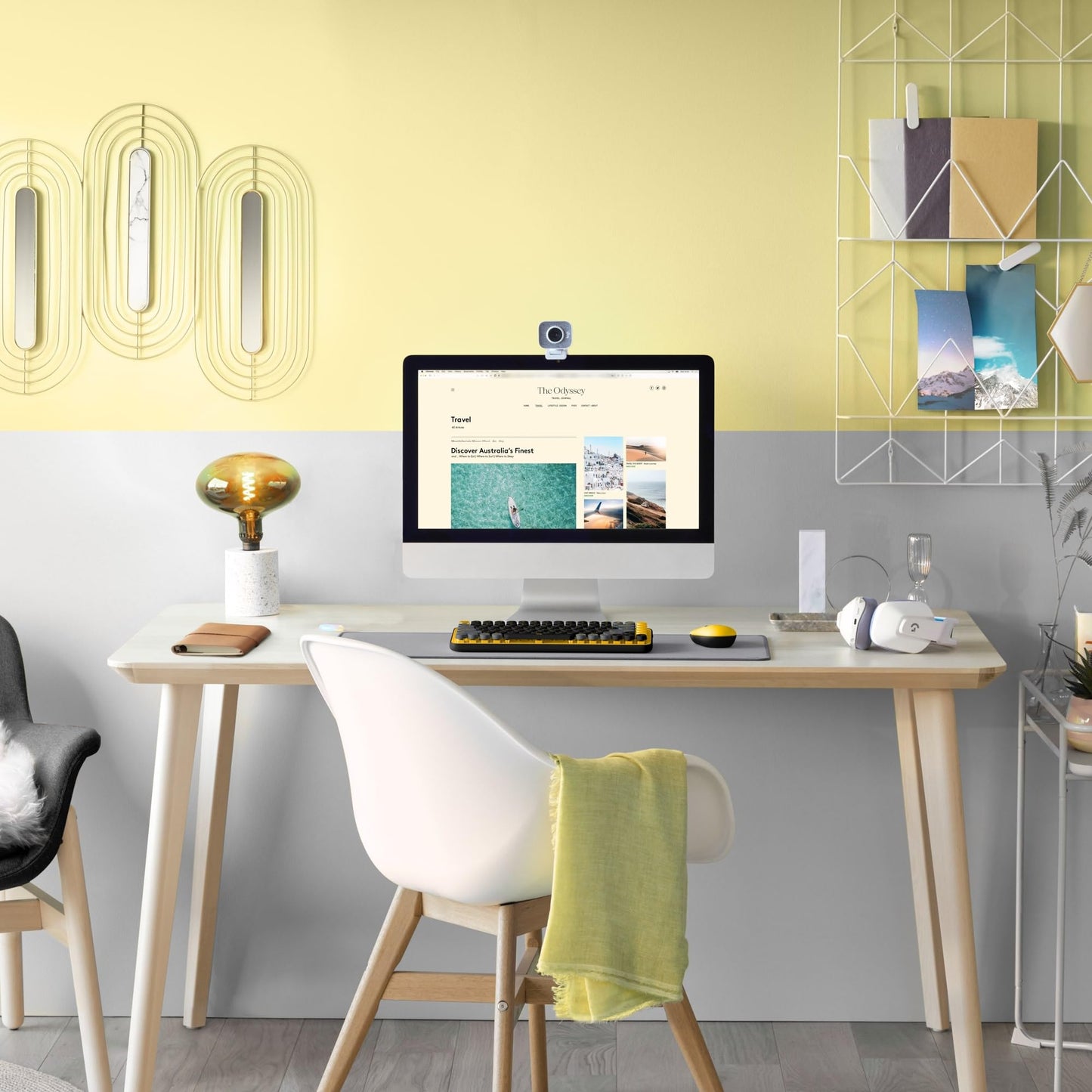 Logitech POP Mouse, wireless mouse with customizable emojis, SilentTouch technology, precise/fast scrolling, compact, Bluetooth, multi-device, OS compatible - Yellow/Black