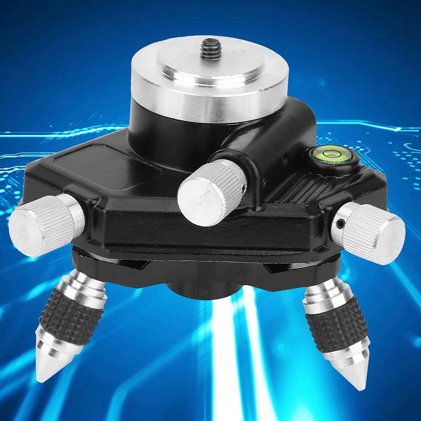 Oumefar 360 ° Level Stand is a 360-degree standard tripod mount made of aluminum alloy with a 1/4" thread level tool for leveling.