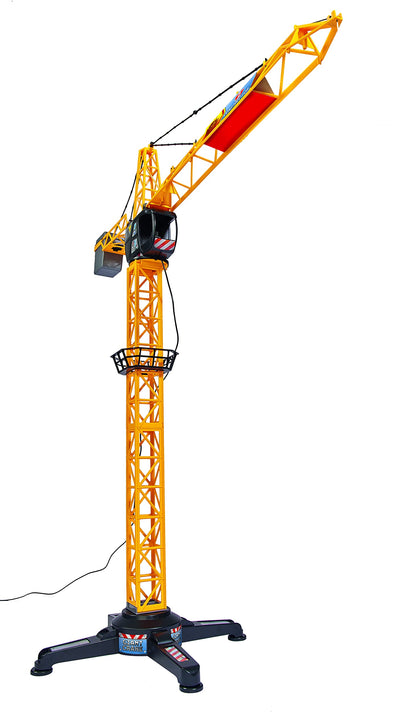Dickie Toys - Giant Crane 100 cm - Remote-controlled construction crane with large transport bucket and cargo carrier, for children aged 3 years and older, can rotate 350 degrees.